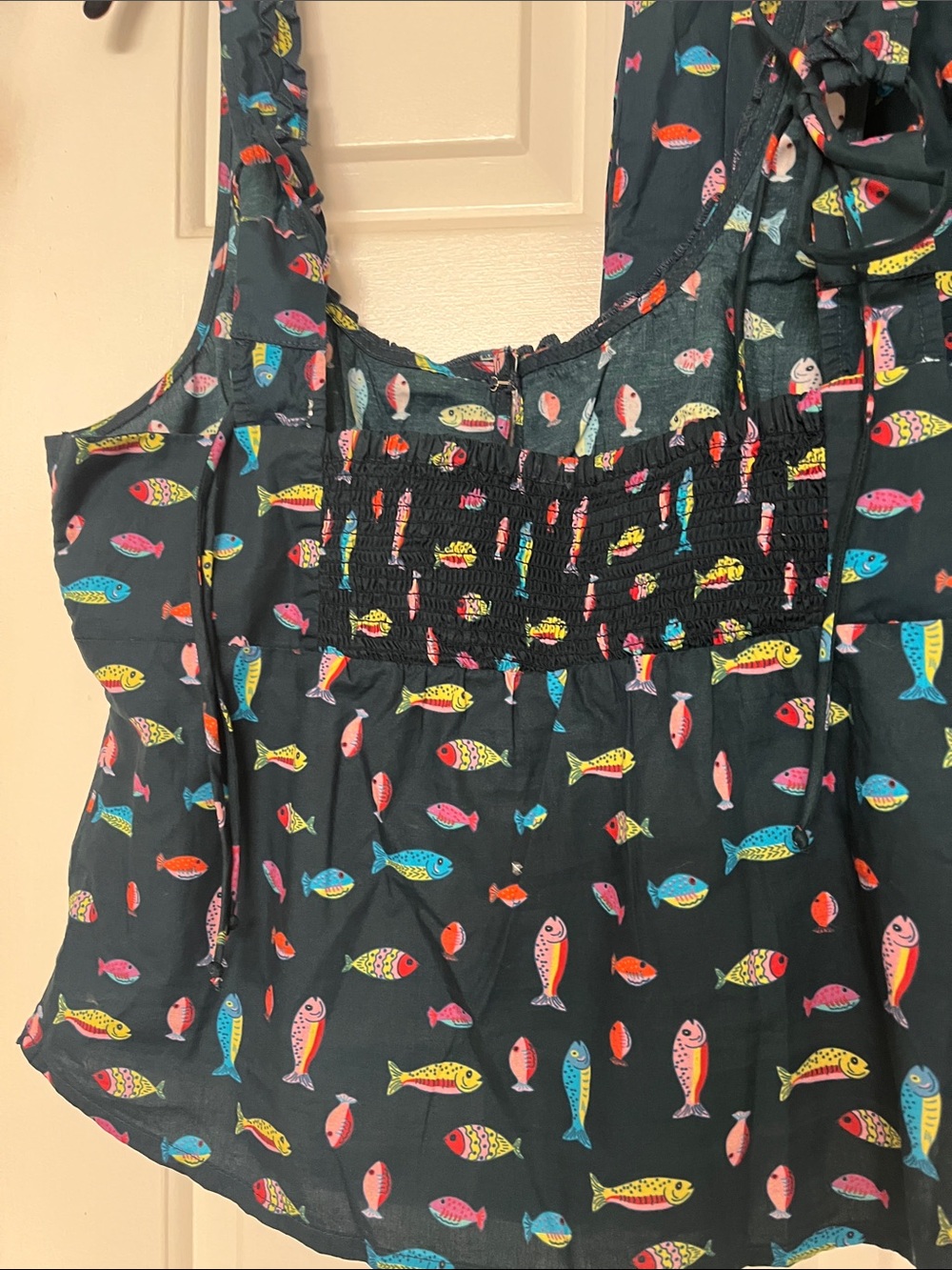 Free People Navy Fish Print Tank and Short set - Picture 5 of 8